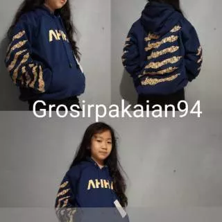 sweater hoodie ahha kids cakar navy/sweater ahha cakar anak navy blue