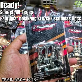 Baut Gear Gir Belakang KLX 150 BF Dtracker CRF 150 L Stainless SCARLET