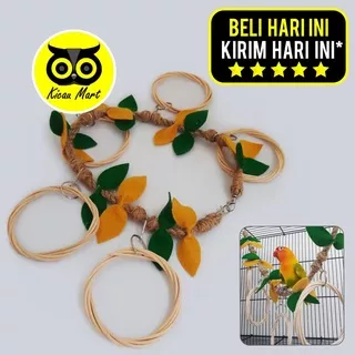 JUMPING RING MAINAN AYUNAN BURUNG LOVEBIRD PARKIT NURI MAINAN PARROT SUGAR GLIDER TUPAI KUCING MEDIA PANJAT AYUNAN MAINAN HAMSTER SANGKAR KANDANG HEWAN JMPRG