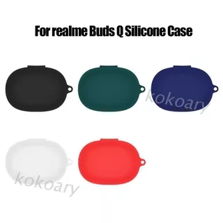 KOK* Soft Washable Dustproof Protective Cover Silicone Case for realme Buds Q