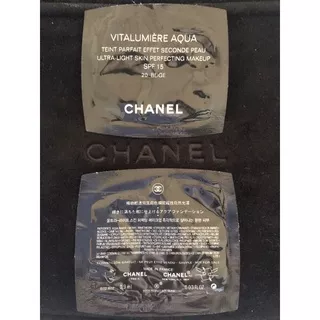 chanel vitalumiere aqua ultra light skin perfecting makeup spf 15 sampe size 0.9ml