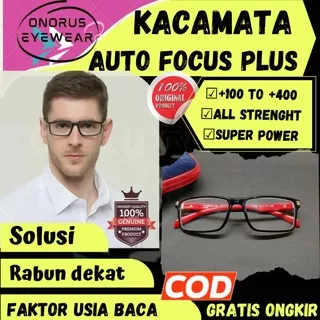 PORSCHE DESIGN  7706 Hitam Merah Kacamata Baca Plus Auto Super Fokus Sport Lensa Anti Radiasi Pria