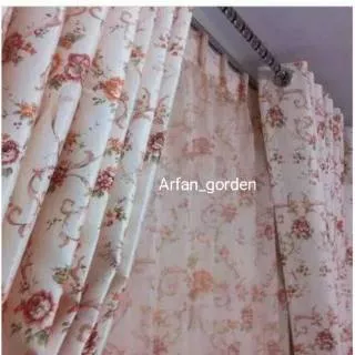 Gordyn/Gorden Shabby Chic  pink hiju ungu biru coklat