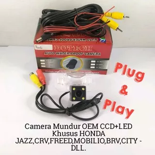 Kamera Mundur Parkir Rear Camera Parking LED CCD OEM Khusus Honda Jazz CRV Mobilio Freed BRV City