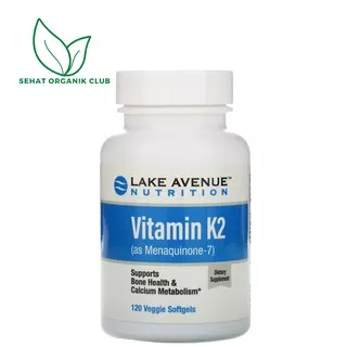 Lake Avenue Vitamin K2 K-2 (As menaquinone) 50 mcg 120 Vcaps Now K2
