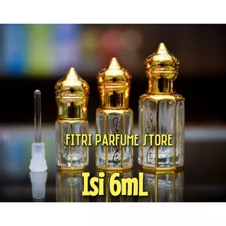 Botol parfum oles stik kaca kubah 6ml