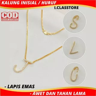 Kalung Huruf / Inisial / Kalung Nama Model Liontin xuping Lapis Emas aksesoris perhiasan L22C