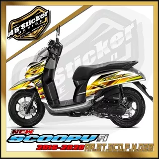 SCOOPY STICKER STRIPING SCOOPY 2017,2018, 2019 - STIKER MOTOR SCOOPY FI NEW 2017, 2018, 2019 LIST VARIASI HOLOGRAM AR 02B