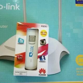 Paket Router TP-LINK TL-MR3420 dan Modem Huawei E3276 3276s 4G LTE Siap Pakai