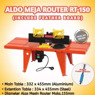 ALDO TR150 Table Router Meja untuk router profil + set Feather board