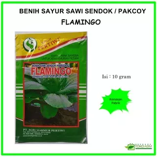 Benih  Sawi Sendok Pakcoy FLAMINGO Benih Pertiwi Kemasan 10 gram