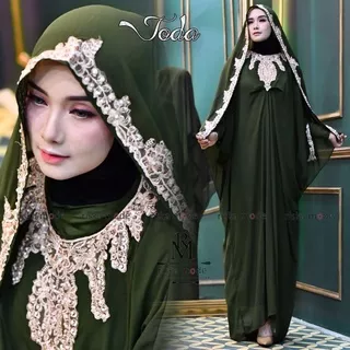 (REAL PICT) Kaftan Joda By Riska Mode - Kaftan Baby Doll - Free Inner & Pashmina