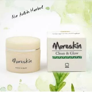 MORESKIN Clean & Glow Cream Asli NASA Cream Pemutih & Pencerah Wajah Herbal Alami