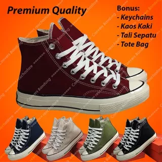 CONVERS_E 70S HIGH SEPATU PRIA SNEAKERS KANVAS TALI CONVERS 70S ALL STAR 5 WARNA PILIHAN SEPATU PRIA