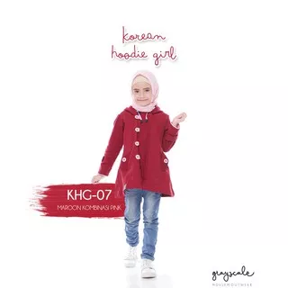 Blazer Anak Perempuan Jaket Anak Korea Maroon Pink KKG 07