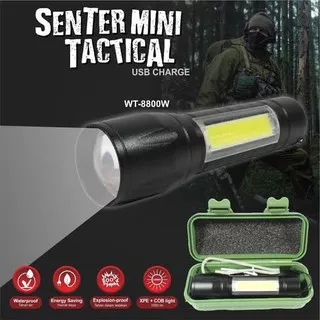 Senter Swat Police Mini Charger LED Zoom XPE 511 Senter Tactical Senter Outdoor Senter Ronda Malam