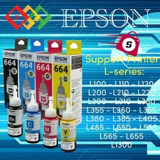 Tinta Refill T664 Original (70ml) for Epson L100 L120 L200 L210 L220 L300 L350 L360 L365