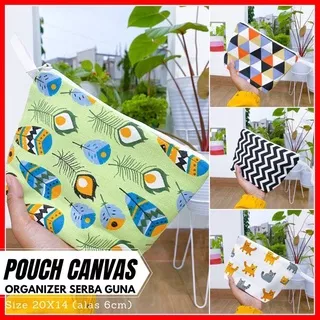 Dompet Kanvas Motif Unik Lucu - Pouch Kanvas