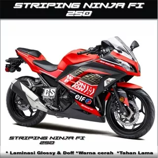 DECAL STRIPING STICKER KAWASAKI NINJA 250 FI LAMA / OLD - STIKER LISSBODY VARIASI NINJA FI