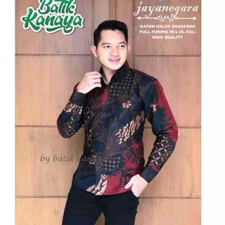 Best seller JAYANEGARA Kemeja Batik Pria Full Furing Bahan Katun Halus Sragenan FPC