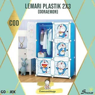 LEMARI PAKAIAN / LEMARI BAJU PLASTIK 6 SUSUN / LEMARI PAKAIAN ANAK KARAKTER (LEMARI PLASTIK 2X3 ),SHENAR