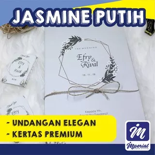 Cetak Jasmine White Custom Ukuran A3+ / Kertas Premium / Undangan / Amplop Undangan / Wedding Book
