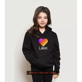 jaket hoodie sweater switer likee like anak perempuan cewek 1-12 tahun distro murah
