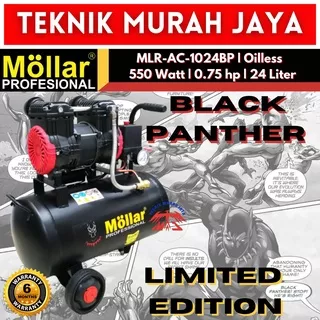 Kompresor angin Mollar 1024BP Oiless Air compressor 24L Black Panther