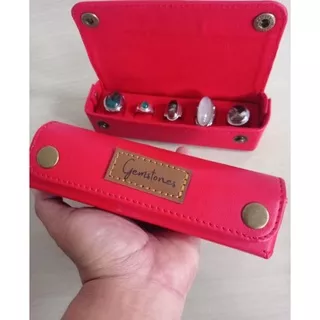 COD...!  Dompet Batu Akik  Bahan Kulit asli 5 slot tanam untuk batu bacan pancawarna biosolar pandan