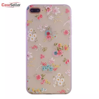 iPhone 6 7+ X XS Max CaseSeller  SoftCase  Softshell  Silicone Motif Bunga Sakura