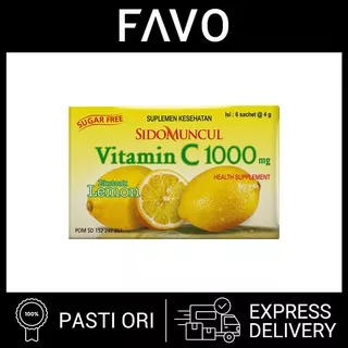 Suplemen - Sidomuncul Vitamin C 1000 mg Rasa Lemon - 6 Sachets