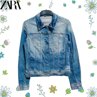 ZARA TRAFALUC Trucker Denim Jacket | Jaket Jeans ZARA | Preloved Jaket Jeans