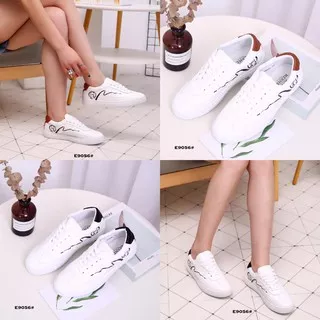 Sepatu Sneakers Wanita HARMES H Logo Polo E9056