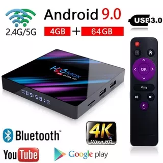 VQ - H96 Max 4/32 GB Android 10.0 STB Android TV Box RK3318 Quad Core 4/32