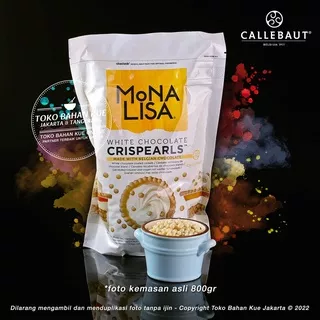 MonaLisa Crispearls White 800gr Kemasan Asli Barry Callebaut Crispy Chocolate Mona Lisa Crispearls