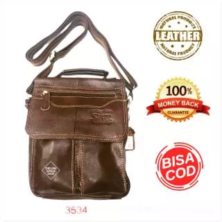 BISA COD TAS SELEMPANG KULIT ASLI LEVIS GARANSI KULIT 3534