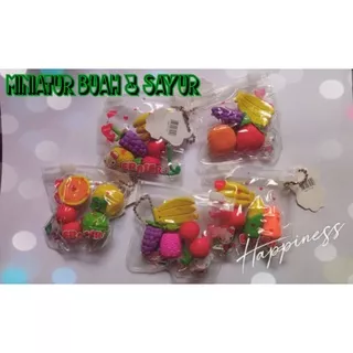 Montessori Edukasi Anak Miniatur Buah & Sayur Mainan Anak