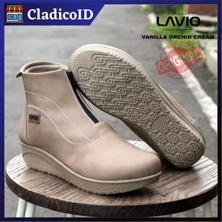 Sepatu Boot Wanita Fashion Korea Spatu Boots Pendek Cewek Lavio Vanilla Original Shoes Outdoor Cewe Dengan Resleting