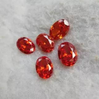 Red Padparadscha Sapphire /Ruby Merah Paparaca Full Cutting  Loose Stone