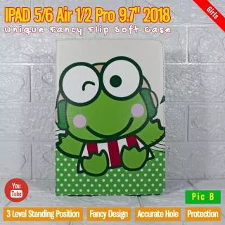 iPad 5 6 Air 1 2 Pro 9.7 2018 Flip SoftCase Soft Case Fancy Sarung 1