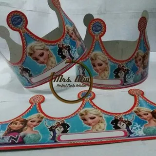 Mahkota Ulang Tahun Frozen / Topi Ulang Tahun / Souvenir Ulang Tahun