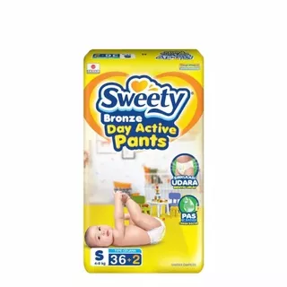 PAMPERS SWEETY BRONZE PANTS S36+2 / SWEETY BRONZE S GROSIR MURAH