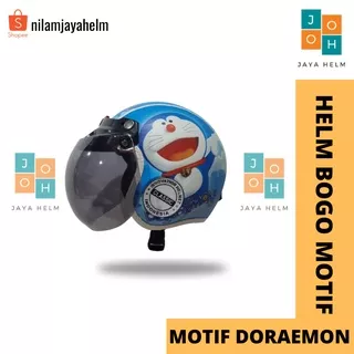 Helm Anak Bogo Karakter + Kaca Doraemon