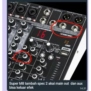 mixer Ashley 8 cenel mixer Ashley super M8 new Original Aux keluar efek