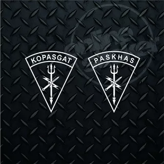 Sticker logo Paskhas & Kopasgat cutting menyala untuk mobil kaca belakang