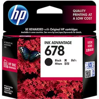 HP Ink Cartridge 678 Black / Tinta HP 678 hitam / HP 678 BK Original