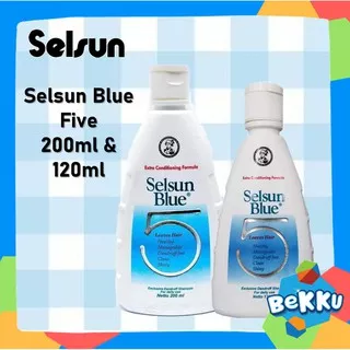 Selsun Blue Five Shampoo 120ml & 200ml / Selsun Blue 5 Shampoo Anti Ketombe / beKKu