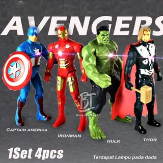 Mainan Anak Laki Laki Robot Mainan Anak Action Figure Avengers 2 Iron Man Hulk Captain America Thor