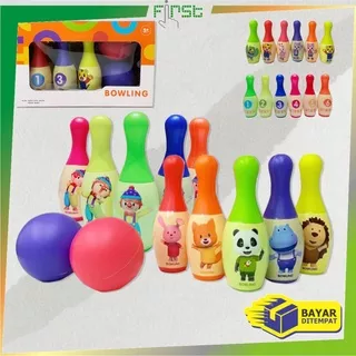 FH-M215 Mainan Bowling Anak Karakter / Mainan Olahraga Anak Bola Bowling Set / Mainan Edukasi Anak Boling Set / Sport Game