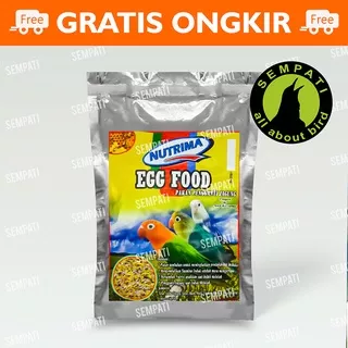 EGG FOOD NUTRIMA PAKAN BURUNG KENARI LOVEBIRD PENGGANTI JAGUNG DAN SAYURAN MAKANAN LOVE BIRD EGGFN